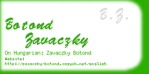 botond zavaczky business card